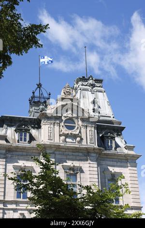 Détail de l'édifice du Parlement du Québec. Conçu par Eugène-Etienne tache dans le style architectural du second empire, il a été construit de 1877 à 1886 à qu Banque D'Images