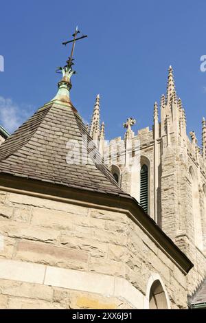 Église Ascension de notre Seigneur en style gothique à Westmount une banlieue de Montréal, Canada, Amérique du Nord Banque D'Images