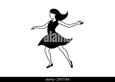 Vecteur de style de pose de danse Illustration de Vecteur