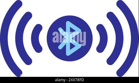 Design d'icône de vecteur de signe Bluetooth dans un style tendance Illustration de Vecteur