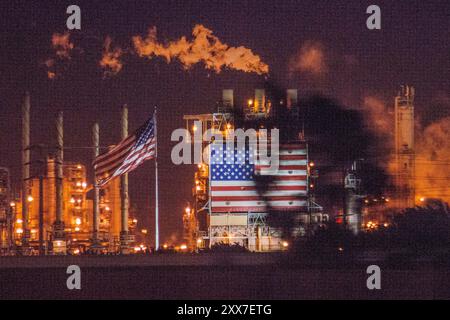 La raffinerie ConocoPhillips Los Angeles Carson dans près de Long Beach. Banque D'Images