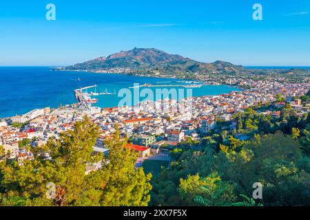 Point de vue de Bochali dans Zante, Zakynthos, Grèce, destination de voyage populaire Banque D'Images