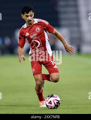 AL SADD SC vs Al ARABI SC -OOREDOO STARS LEAGUE QATAR Helal Mohamed AlSaeed de Al-Arabi SC en action lors du match de l'Ooredoo Stars League 24/25 entre Al-Sadd SC et Al-Arabi SC au stade Jassim Bin Hamad à Doha, Qatar, le 22 août 2024. DOHA Qatar Copyright : xNOUSHADx Banque D'Images