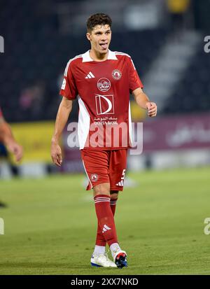 AL SADD SC vs Al ARABI SC -OOREDOO STARS LEAGUE QATAR Wassem Keddari de Al-Arabi SC en action lors du match de Ooredoo Stars League 24/25 entre Al-Sadd SC et Al-Arabi SC au stade Jassim Bin Hamad à Doha, Qatar, le 22 août 2024. DOHA Qatar Copyright : xNOUSHADx Banque D'Images