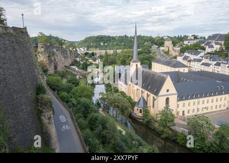 Vue de Luxembourg d'en haut Banque D'Images