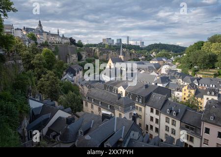 Vue de Luxembourg d'en haut Banque D'Images