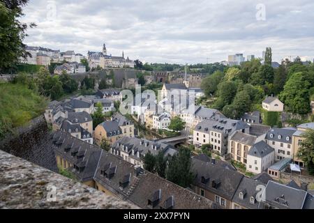 Vue de Luxembourg d'en haut Banque D'Images