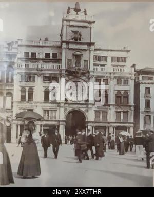 Venise 1908 - Collection de photos du Grand Tour familial en sépia Banque D'Images