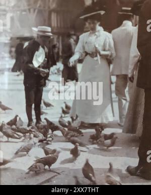 Venise 1908 - Collection de photos du Grand Tour familial en sépia Banque D'Images