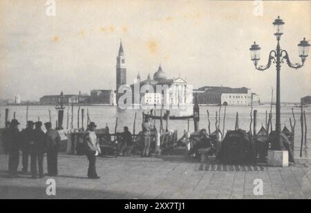 Venise 1908 - Collection de photos du Grand Tour familial en sépia Banque D'Images