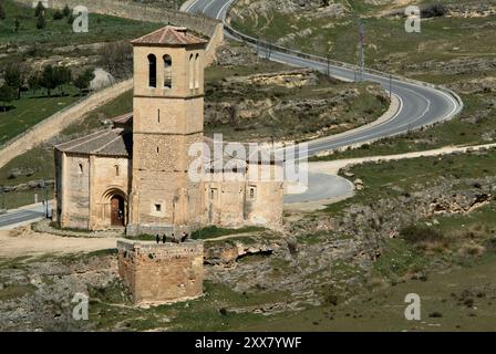 Église de Vera Cruz (fondée par les Chevaliers Templiers au 12ème cent.) Style de transition entre roman et gothique primitif. Segovia (ville ajoutée à U Banque D'Images