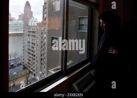 Roosevelt Island, un anacronymes à New York, a été géré par l'État au cours des 35 dernières années.Aujourd’hui, l’expérience sociale s’ouvre à la privatisation. Banque D'Images