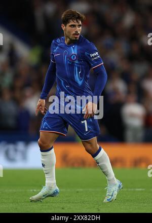 Londres, Royaume-Uni. 22 août 2024. Pedro Neto de Chelsea lors du match de l'UEFA Europa Conference League à Stamford Bridge, Londres. Le crédit photo devrait se lire : Paul Terry/Sportimage crédit : Sportimage Ltd/Alamy Live News Banque D'Images