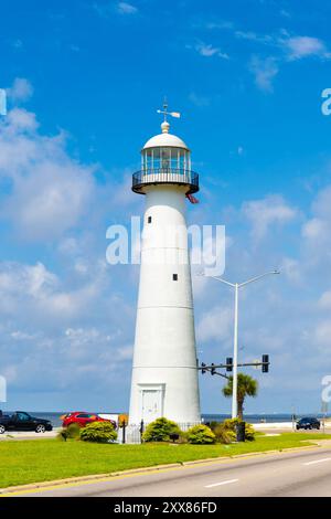 Extérieur du 1848 Biloxi Lighthouse, Biloxi, Mississippi, États-Unis Banque D'Images