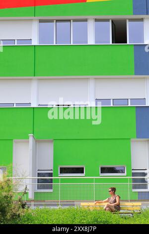 France, Puy de Dôme, banlieue de Clermont Ferrand, Aubière, résidence universitaire de Cézeaux, Crous Banque D'Images
