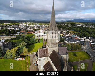 Ville de Killarney dans le comté de Kerry, Irlande. Vue aérienne. Banque D'Images