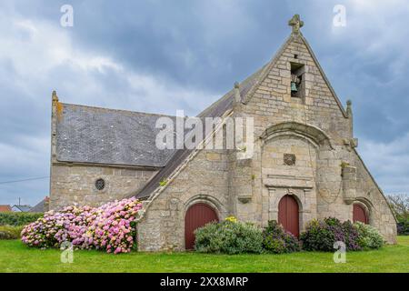 France, Finistère, Côte des légendes, Kerlouan, chapelle Saint Egarec du XVe siècle Banque D'Images