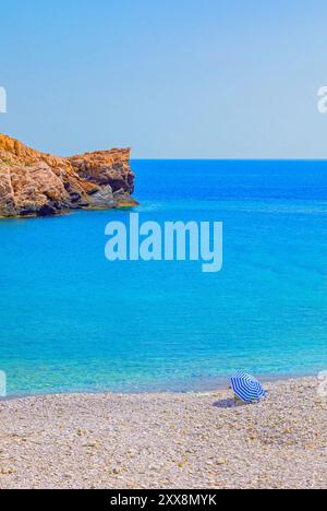 Grèce, Cyclades, Folegandros, Livadaki Beach Banque D'Images