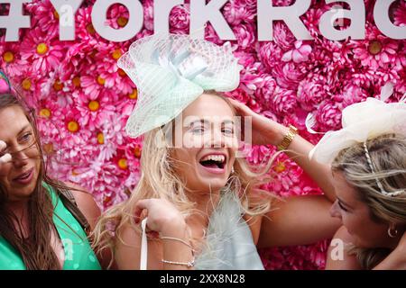 Un goc de course pendant la troisième journée du Sky Bet Ebor Festival à l'hippodrome de York. Date de la photo : vendredi 23 août 2024. Banque D'Images