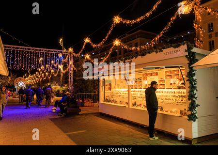 France, Bouches du Rhône, Marseille, 1er arrondissement, le Vieux-Port, quai du Port, marché aux santons Banque D'Images