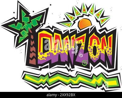 une illustration du vecteur de conception de typographe danzon Illustration de Vecteur