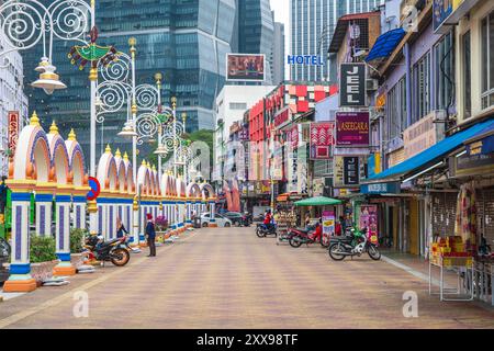 11 janvier 2023: Brickfields, Little india situé à Kuala Lumpur près de KL Sentral, est la plus grande petite Inde de Malaisie remplie de boutiques indiennes Banque D'Images