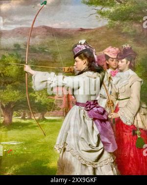 William Powell Frith (1819-1909) - The Fair Toxophilites (Archers anglais, XIXe siècle) - 1872 Banque D'Images