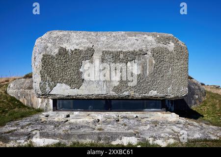 Regelbau M 162a, bunker allemand de la seconde Guerre mondiale, partie de Stützpunktgruppe Frederikshavn Süd ; Pikkerbakken, Frederikshavn, Danemark Banque D'Images