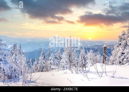 Winter Wonderland dans le Sauerland, Winterberg Banque D'Images