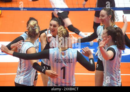 Argentine National Volleyball Team (Las Panteras). Volley-ball féminin. Banque D'Images