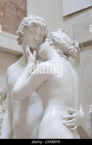 Possagno, Italie - 22 juin 2023. Vénus et Adonis, par le sculpteur Antonio Canova, 1794 - plâtre Banque D'Images