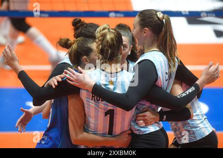 Argentine National Volleyball Team (Las Panteras). Volley-ball féminin. Banque D'Images