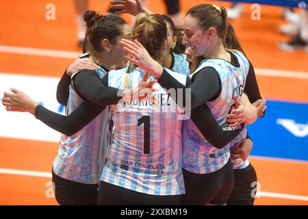 Argentine National Volleyball Team (Las Panteras). Volley-ball féminin. Banque D'Images