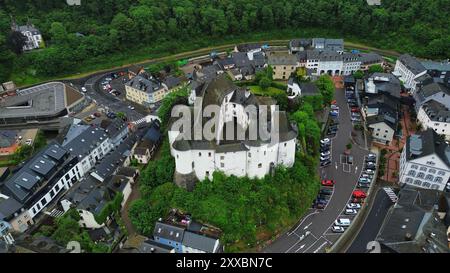 Drone photo Château de Clervaux Luxembourg europe Banque D'Images