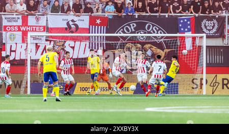 OSS, pays-Bas. 23 août 2024. OSS, TOP Oss - Cambuur, 23-08-2024, Frans Heesen Stadium, Dutch Football Keuken Kampioen Divisie saison 2024/2025, match entre TOP Oss - Cambuur crédit : Pro Shots/Alamy Live News Banque D'Images