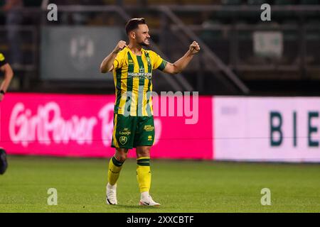 Den Haag, pays-Bas. 23 août 2024. DEN HAAG, PAYS-BAS - 23 AOÛT : lors du match néerlandais Keuken Kampioen Divisie entre ADO Den Haag et FC Volendam au stade Bingoal le 23 août 2024 à Den Haag, pays-Bas. (Photo de Hans van der Valk/Orange Pictures) crédit : Orange pics BV/Alamy Live News Banque D'Images