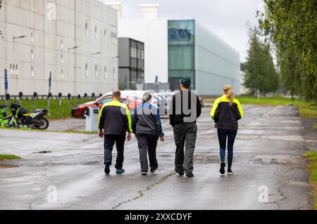 Volvo Group Trucks Operations, Umeå, Suède. Volvo Group Trucks Operations, Umeå est la plus grande unité de production du groupe Volvo pour les cabines de camion pour les poids lourds Volvo ; FH, FH16, FM et FMX. Banque D'Images