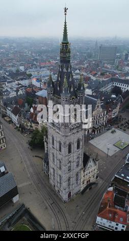 Drone photo Gand Belfry belgique europe Banque D'Images