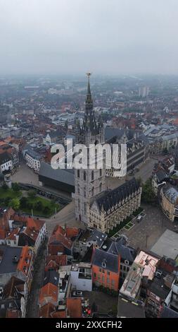 Drone photo Gand Belfry belgique europe Banque D'Images