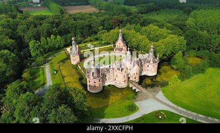 Drone photo château d'Ooidonk Belgique europe Banque D'Images