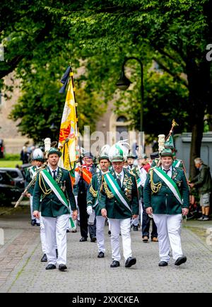 Anholt, Deutschland. 23 août 2024. Anholt, Allemagne 2308-2024 funérailles Carl Philipp Furst zu Salm-Salm le chef de l'ancienne famille royale Anholt est décédé mardi 6 août à l'âge de 91 ans crédit : Albert Nieboer pays-Bas OUT point de vue OUT/dpa/Alamy Live News Banque D'Images