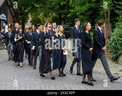 Anholt, Deutschland. 23 août 2024. Anholt, Allemagne 2308-2024 funérailles Carl Philipp Furst zu Salm-Salm le chef de l'ancienne famille royale Anholt est décédé mardi 6 août à l'âge de 91 ans crédit : Albert Nieboer pays-Bas OUT point de vue OUT/dpa/Alamy Live News Banque D'Images