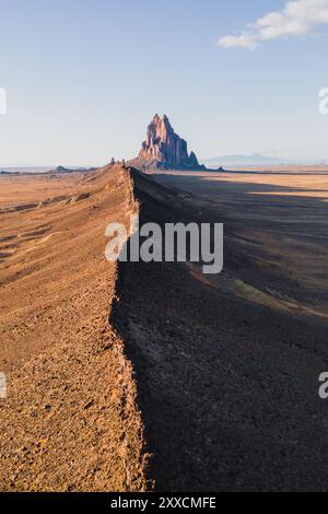 Shiprock Nouveau Mexique tir aérien Banque D'Images