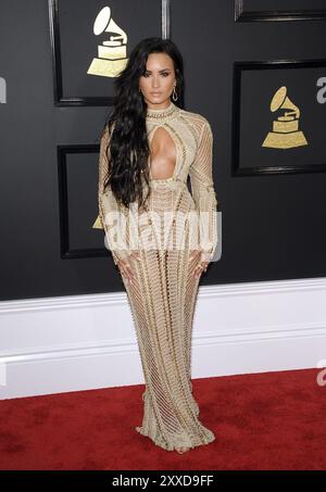 Demi Lovato à la 59e cérémonie des GRAMMY Awards qui s'est tenue au Staples Center de Los Angeles, États-Unis, le 12 février 2017 Banque D'Images