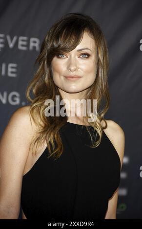 Olivia Wilde lors de la première à Los Angeles de « In Time » qui s'est tenue au Regency Village Theatre de Westwood le 20 octobre 2011.Crédit : Lumeimages.com Banque D'Images