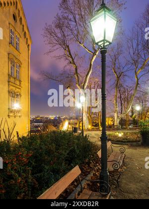 Parc Zagreb Gric la nuit Banque D'Images