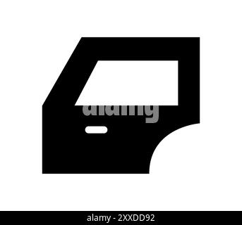 Icône de voiture de porte illustrée dans le vecteur sur fond blanc Banque D'Images