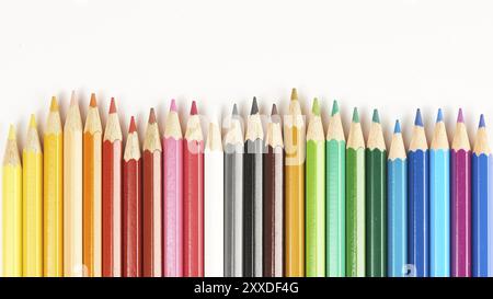 Arrière-plan de crayons multicolores Banque D'Images