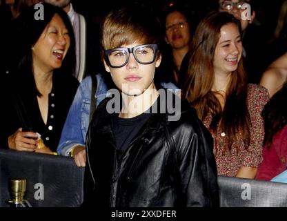 Justin Bieber lors de la première de « Megamind » à Los Angeles au Hollywood and Highland à Hollywood, États-Unis, le 30 octobre 2010 Banque D'Images