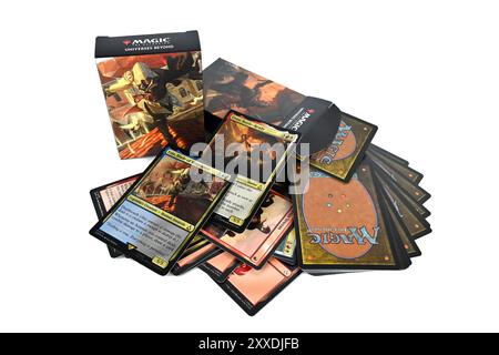 Magic the Gathering, Assassin's Creed Cards and Decks – pays de Galles, Royaume-Uni – 22 août 2024 Banque D'Images